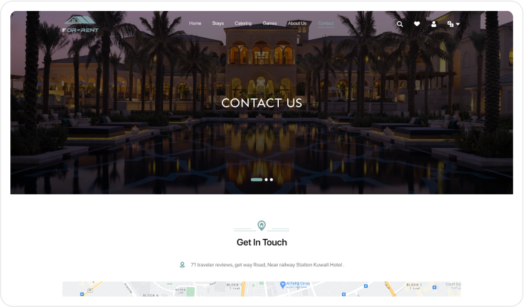 For Rent - Hotel, Catering and Game Booking Platform
